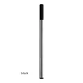 Universal 11.2cm silver metal rollerball pen refill with black ink for office use - 100 Packs / Black