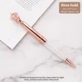Rose gold crown metal ballpoint pen with luxury crystal filled barrel detail - Bullet Type 1.0mm (156x11mm) / Rose Gold