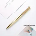 Eleganter goldener Kugelschreiber mit funkelndem Kristall-Oberteil - Helles Gold