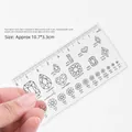 Règle souple en PVC transparent pour mesurer la taille des ongles et des strass manucure - Style 2 (Env. 10.7x3.3cm)