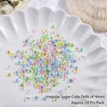 Colorful iridescent aurora pyramid nail art rhinestones glacier style crystal 50pcs - Triangle Rock Sugar / 50 Pieces/Pack