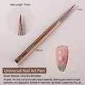 Professional 11mm nail art liner brush with brown amber handle for precision detailing. - 06 Universal Brush (Recommended) / Single Pack