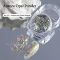Shimmering aurora opal nail powder in iridescent maple shade 02# for gradient nail art - 02# Phantom Maple / Aurora Opal Powder
