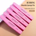 Lot de 5 limes à ongles éponges professionnelles en forme de losange rose 100/180 - Bande Éponge en Losange