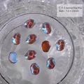Irregular aurora candy ice cube beads in translucent blue, size 7.5x10mm, 10pcs/box - Aurora Transparent Blue (C11-2) / 10 Pieces/Pack