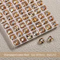 Strass in cristallo K9 champagne a forma di cuore per nail art, misura 8x8 mm. - Cuore / 8*8mm (2 Pz/Confezione)