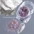 Iridescent aurora opal nail powder in Rose Microcrystal for gradient nail art effect - 01# Rose Microcrystal / Aurora Opal Powder