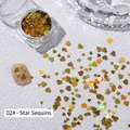 02# Ultra-thin holographic gold heart-shaped nail art sequins for DIY manicures - Gold Green Laser / 02# Heart Sequins