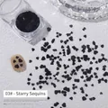 Ultra-thin black heart-shaped nail sequins for DIY professional manicure decoration - Black Heart / 03# Heart Sequins
