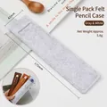 Minimalist light grey felt sleeve for single pen storage and protection storage pouch - Single Pen Sleeve / 175x42mm / Light Gray