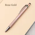 Elegant rose gold metal ballpoint pen with stylus tip for business gifting. - 0.7 Bullet Tip / Rose Gold