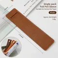 Minimalist khaki felt pen sleeve for single pen storage and protection 175mm length - Khaki