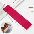 Minimalist rose red felt single pen sleeve pouch for fountain pens and stationery storage - Rose Red
