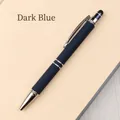 Dark blue retractable ballpoint pen with stylus tip for professional business use - 0.7 Bullet Tip / Dark Blue
