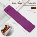 Portable minimalist purple felt single fountain pen sleeve pouch protector 175x42mm - Purple