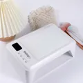 Professional 72W rechargeable LED nail lamp with built-in hand pillow for manicures. - Cordless With Hand Pillow