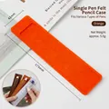 Minimalist single orange felt pen sleeve protector for pens, 175x42mm dimension - Orange