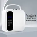 High-power professional white UV LED nail lamp with a 4-timer digital display screen - Rechargeable / Elegant White