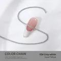 1mm silver metal nail art chain decoration, 50cm length, off-white variant color - 1mm x 50cm / Off-White (05#)