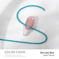 Lake blue 1mm thin metal chain for nail art decoration, 50cm length decorative accessory - 1mm x 50cm / Lake Blue (06#)