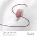 High-quality 1mm purple metal chain nail art accessory for professional decorative manicures - 1mm x 50cm / Purple (10#)