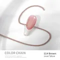 Coffee color 1mm metal nail art chain for decorative manicure accessories - 1mm x 50cm / Coffee (11#)