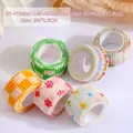 Vendaje para dedos elástico autoadhesivo de tela no tejida con estampados, 2,5 cm x 2 m - Impresión Aleatoria / Rollo Individual