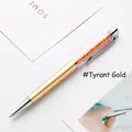 Elegant crystal ballpoint pen featuring a luxury gold metallic finish for business gifts - 1.0mm Bullet Tip Black Ink / Luxury Gold