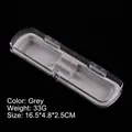 Estuche magnético gris transparente para dos bolígrafos con tapa abatible - Estilo de Forro Gris (CH-H-0002) / 16.5*4.8*2.5CM / Forro Gris