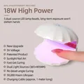 Shell-shaped mini 18W LED nail lamp for fast drying and professional gel curing - Shell Shaped Nail Lamp / White