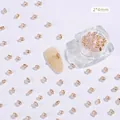 2x4mm marquise-shaped zircon nail art charms with gold claw setting for DIY manicure - Marquise Shape (01#) / 20 Pieces/Pack (2x4mm) / Gold