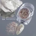 Aurora opal nail powder #05 featuring iridescent color-shifting flakes for nail art - 05# Glowing Colorful Clouds / Aurora Opal Powder