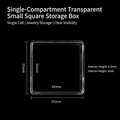 Transparent acrylic square storage box 35x35mm for small jewelry and nail art parts - 3.5*3.5 Square