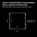 Transparent square acrylic storage box for jewelry with 46mm x 46mm dimensions - 4.6*4.6 Square
