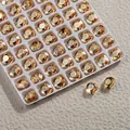 Strass in cristallo K9 champagne di alta qualità per nail art, formato 8x8mm pacco - Fiore di Gemma / 8*8mm (2 Pz/Confezione)