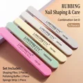Jeu de 5 limes à ongles professionnelles à double face pour manucure et façonnage - Ensemble de Combinaison D