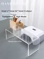 Professional tall transparent acrylic nail hand rest for manicure table setup - High Style-Transparent (01#) / Inner 28.6x12x10.5cm