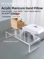 Transparent acrylic nail hand pillow low profile 28.4x12x6cm for manicure - Low Style-Transparent (02#) / Inner 28.4x12x6cm