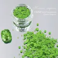 Paillette per unghie verdi esagonali C025 per decorazioni manicure estive brillanti - 02# (Verde Campanula Scuro)