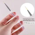 Aurora transparent nail art liner brush for detailed line drawing - Medium Long Liner Brush (B-102) / Bristle Length Approx 9.5mm