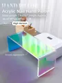Aurora iridescent acrylic nail art hand pillow stand for manicure professionals - High Style-Iridescent (03#) / Inner 28.6x12x10.5cm