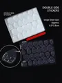Waterbestendige 0,3 mm ultradunne dubbelzijdige nagellijm jelly tabs 24 stuks per vel - Transparant Standaard (Type C) / 24 Stuks (0.3mm) / Transparant