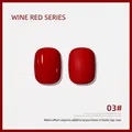 Wine red nail gel polish 03# showing glossy and matte finishes - 03# Wine Red
