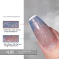 Dreamy opal temperature change nail polish featuring aurora glitter in shade N.05 effect - 05 Opal Temperature Change