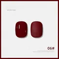 Nuancier de vernis à ongles gel rouge bordeaux, effets brillant et mat, couleur 06 - Rouge Vin (#06)