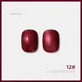 Vernis à ongles gel rouge bordeaux profond avec effets de finition brillant et mat numéro douze - 12# Bordeaux