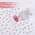 Sparkling silver marquise zircon nail art rhinestones 2x4mm 20pcs pack for manicure - Marquise Shape (02#) / 20 Pieces/Pack (2x4mm) / Silver