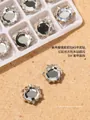 High-quality K9 aurora flat-back crystal rhinestone for professional nail art, 2 pieces per pack - Irregular Flatback Drill (02#)