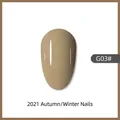 Professional caramel milk tea UV nail gel polish G03# color swatch variant display - 03# Caramel Cocoa (Caramel G03#)