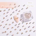 20pcs 4x4mm square gold-set crystal rhinestones for luxury nail art decorations - Square Shape (07#)